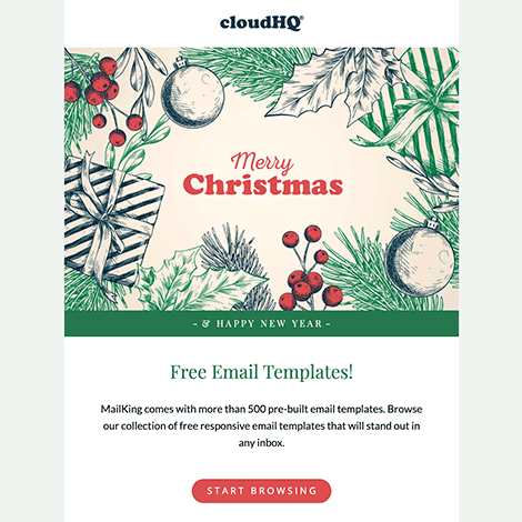 Christmas Welcome Email for New MailKing Users